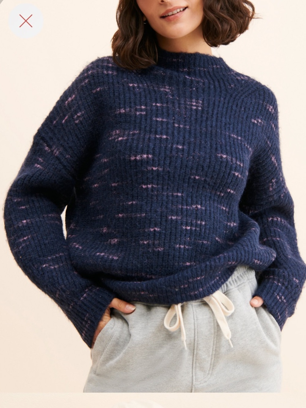 Varley  Albion Knit Sweater Blue Marble Large